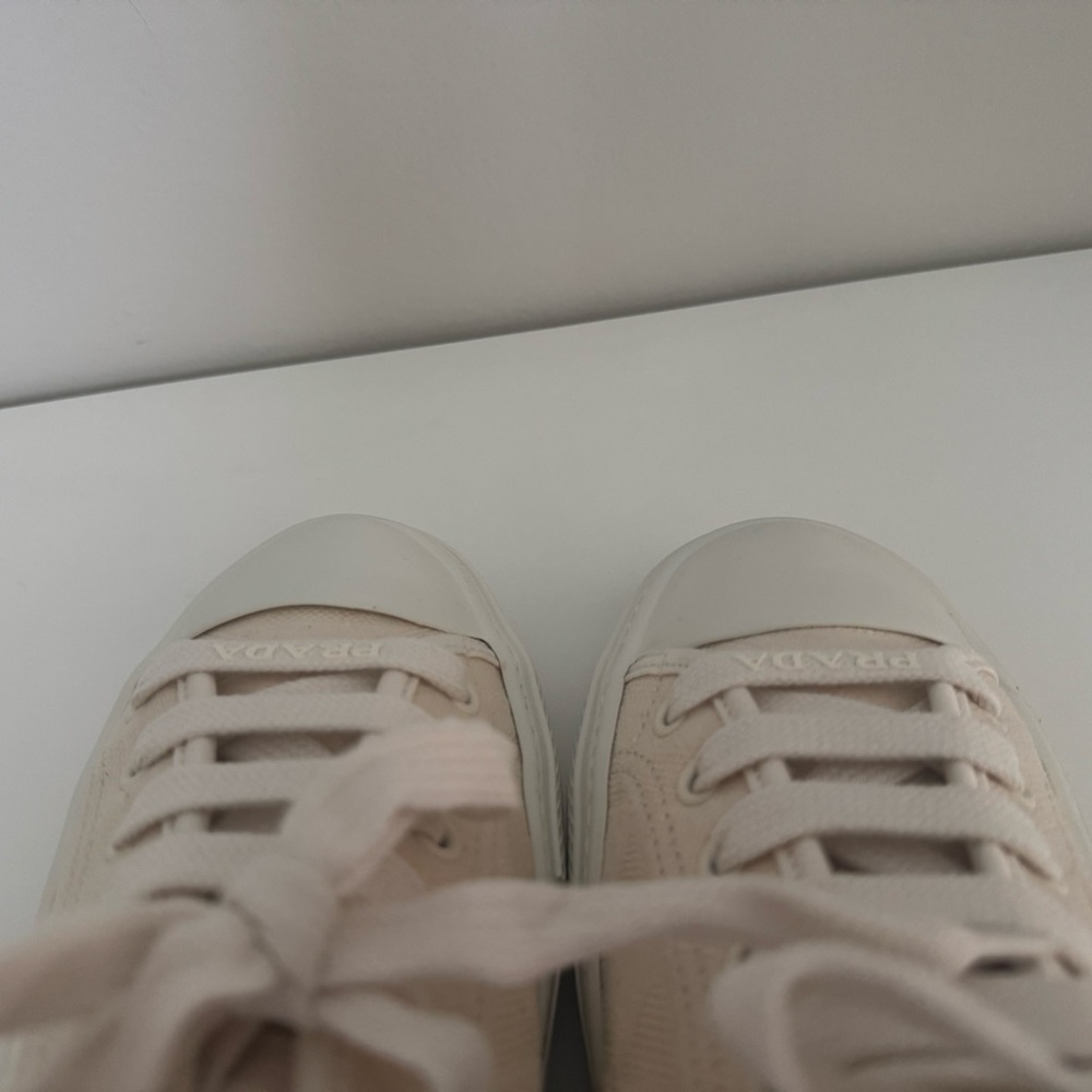 Prada Beige Canvas Sneakers size 40 - Picture 6 of 13